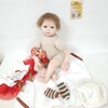 Búp Bê Tái Sinh Thân Gòn Mềm Mại Đầm Đỏ 55 cm = 22 inch NPK Reborn Vinyl Doll PVN5331