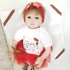 Búp Bê Tái Sinh Thân Gòn Mềm Mại Đầm Đỏ 55 cm = 22 inch NPK Reborn Vinyl Doll PVN5331