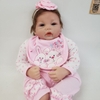 Búp Bê Tái Sinh Thân Gòn Mềm Mại Măt 3D Tóc Cắm 55 cm = 22 inch NPK Reborn Vinyl Doll PVN4407