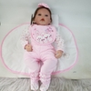 Búp Bê Tái Sinh Thân Gòn Mềm Mại Măt 3D Tóc Cắm 55 cm = 22 inch NPK Reborn Vinyl Doll PVN4407