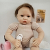 Búp Bê Tái Sinh Thân Gòn Mềm Mại Mắt 3D Tóc Cắm 55 cm = 22 inch NPK Reborn Vinyl Doll PVN4442