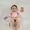 Búp Bê Tái Sinh Thân Gòn Mềm Mại Mắt 3D Tóc Cắm 55 cm = 22 inch NPK Reborn Vinyl Doll PVN4442