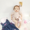 {SALE 50% CÒN 499K} Búp Bê Tái Sinh Thân Gòn Mềm Mại Mắt 3D Tóc Cắm 55 cm = 22 inch NPK Reborn Vinyl Doll PVN4472