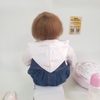 {SALE 50% CÒN 499K} Búp Bê Tái Sinh Thân Gòn Mềm Mại Mắt 3D Tóc Cắm 55 cm = 22 inch NPK Reborn Vinyl Doll PVN4472