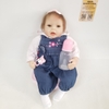 {SALE 50% CÒN 499K} Búp Bê Tái Sinh Thân Gòn Mềm Mại Mắt 3D Tóc Cắm 55 cm = 22 inch NPK Reborn Vinyl Doll PVN4472