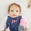 {SALE 50% CÒN 499K} Búp Bê Tái Sinh Thân Gòn Mềm Mại Mắt 3D Tóc Cắm 55 cm = 22 inch NPK Reborn Vinyl Doll PVN4472