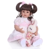 Búp Bê Tái Sinh Thân Gòn Mềm Mại NPK Tóc 2 Chùm 50 cm = 20 inch Pink Princess Dress Girl Baby Reborn Vinyl Doll PVN4644