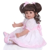 Búp Bê Tái Sinh Thân Gòn Mềm Mại NPK Tóc 2 Chùm 50 cm = 20 inch Pink Princess Dress Girl Baby Reborn Vinyl Doll PVN4644