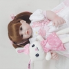 Búp Bê Tái Sinh Thân Gòn Mềm Mại NPK Tóc 2 Chùm 50 cm = 20 inch Pink Princess Dress Girl Baby Reborn Vinyl Doll PVN4644