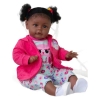 Búp Bê Tái Sinh Thân Gòn Mềm Mại SUESUE Da Đen 60 cm = 24 inch Reborn Silicon Vinyl Doll PVN8445