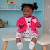 Búp Bê Tái Sinh Thân Gòn Mềm Mại SUESUE Da Đen 60 cm = 24 inch Reborn Silicon Vinyl Doll PVN8445