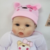 Búp Bê Tái Sinh Thân Gòn Mềm Mại Tóc Cắm Mắt 3D 55 cm = 22 inch NPK Reborn Vinyl Doll PVN4408