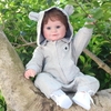 Búp Bê Tái Sinh Thân Gòn Mềm Mại Tóc Cắm Màu Nâu Ngắn 60 cm = 24 inch Maddie Reborn Silicon Vinyl Doll PVN4933