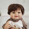 Búp Bê Tái Sinh Thân Nhựa Mềm 55cm = 22 inch Bé Trai Béo Mặt Cười Reborn Body Full Vynil doll PVN4602