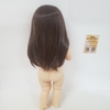 Búp Bê Tái Sinh Thân Nhựa Mềm 55cm = 22 inch Bé Gái Mặt Cười Tóc Nâu Reborn Body Full Vynil doll PVN3501