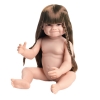 Búp Bê Tái Sinh Thân Nhựa Mềm 55cm = 22 inch Bé Gái Mặt Cười Tóc Nâu Reborn Body Full Vynil Doll PVN5179