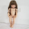 Búp Bê Tái Sinh Thân Nhựa Mềm 55cm = 22 inch Bé Gái Mặt Cười Tóc Nâu Reborn Body Full Vynil Doll PVN5179