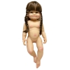 Búp Bê Tái Sinh Thân Nhựa Mềm 55cm = 22 inch Bé Gái Mặt Cười Tóc Nâu Reborn Body Full Vynil Doll PVN5179