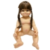 Búp Bê Tái Sinh Thân Nhựa Mềm 55cm = 22 inch Bé Gái Mặt Cười Tóc Nâu Reborn Body Full Vynil Doll PVN5179