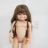 Búp Bê Tái Sinh Thân Nhựa Mềm 55cm = 22 inch Bé Gái Mặt Cười Tóc Nâu Reborn Body Full Vynil Doll PVN5179