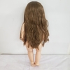 Búp Bê Tái Sinh Thân Nhựa Mềm 55cm = 22 inch Bé Gái Mặt Cười Tóc Nâu Reborn Body Full Vynil Doll PVN5179