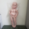 Búp Bê Tái Sinh Thân Nhựa Mềm 55cm = 22 inch Bé Gái Mặt Cười Trọc Nude Reborn Body Full Vynil doll PVN4543