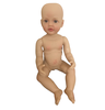 Búp Bê Tái Sinh Thân Nhựa Mềm 55cm = 22 inch Bé Gái Mắt To Trọc Nude Reborn Body Full Vynil doll PVN4544