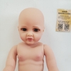 Búp Bê Tái Sinh Thân Nhựa Mềm 55cm = 22 inch Bé Gái Mắt To Trọc Nude Reborn Body Full Vynil doll PVN4544