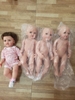 Búp Bê Tái Sinh Thân Nhựa Mềm 55cm = 22 inch Bé Gái Mắt To Trọc Nude Reborn Body Full Vynil doll PVN4544