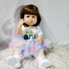 Búp Bê Tái Sinh Thân Nhựa Mềm Mại KEIUMI Chu Miệng Tóc Ngắn 55 cm = 22 inch Reborn Silicon Vinyl Doll PVN4696
