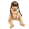 Búp Bê Tái Sinh Thân Nhựa Mềm Mại Pinky Tóc Nâu 55 cm = 22 inch Reborn Silicon Vinyl Nude Doll PVN5131