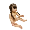 Búp Bê Tái Sinh Thân Nhựa Mềm Mại Pinky Tóc Nâu 55 cm = 22 inch Reborn Silicon Vinyl Nude Doll PVN5131