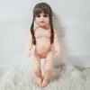 Búp Bê Tái Sinh Thân Nhựa Mềm Mại Pinky Tóc Nâu 55 cm = 22 inch Reborn Silicon Vinyl Nude Doll PVN5131