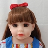 Búp Bê Tái Sinh Thân Nhựa Mềm Mại Pinky Tóc Nâu Áo Bạch Tuyết 55 cm = 22 inch Reborn Silicon Vinyl Nude Doll PVN5131