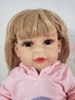 Búp Bê Tái Sinh Thân Nhựa Mềm Mại Pinky Tóc Vàng 55 cm = 22 inch Reborn Silicon Vinyl Doll PVN4352