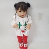 Búp Bê Thân Nhựa Mềm Mại Tóc Cắm Áo Noel 55 cm = 22 inch Reborn Vinyl Doll PVN3913