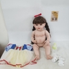 Búp Bê Tái Sinh Thân Nhựa Mềm Mại Tóc Nâu Bạch Tuyết Pinky 55 cm = 22 inch Reborn Silicon Vinyl Doll PVN4569