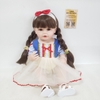 Búp Bê Tái Sinh Thân Nhựa Mềm Mại Tóc Nâu Bạch Tuyết Pinky 55 cm = 22 inch Reborn Silicon Vinyl Doll PVN4569