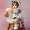 [Đủ mẫu] Búp Bê 55 cm = 22 inch Thân Gòn Mềm Mại  Reborn Silicon Vinyl Doll