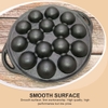 Chảo Gang 15 Lỗ Chống Dính Làm Bạch Tuộc Takoyaki  15 Hole Iron Muffin Pan Dùng Trên Bếp Than, Gas, Hồng Ngoại PVN5341