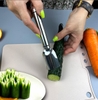 Dao Tỉa Khắc Tạo Hình Đẩy Tạo Hoa Quả Dưa Chuột Bằng Thép Không Gỉ Cucumber Knife PVN4471