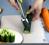 Dao Tỉa Khắc Tạo Hình Đẩy Tạo Hoa Quả Dưa Chuột Bằng Thép Không Gỉ Cucumber Knife PVN4471