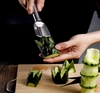 Dao Tỉa Khắc Tạo Hình Đẩy Tạo Hoa Quả Dưa Chuột Bằng Thép Không Gỉ Cucumber Knife PVN4471