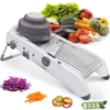 Dụng Cụ Bào Sợi YYQ5, Cắt Thái Lát Rau Củ Quả Đa Năng Màu Xám 18 IN 1 Vegetable Cutter Types Adjustable Mandoline Slicer Stainless Steel PVN2896