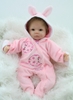 Búp Bê Tái Sinh Thân Gòn Mềm Mại Mắt 3D Tóc Cắm NPK 16 inch 40 cm Reborn Vinyl Doll PVN4372