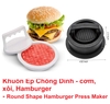 Khuôn Ép Thịt Làm Bánh Hamburger,  Ép cơm, xôi..đa dụng Chống Dính Hình Tròn