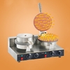Máy Làm Bánh Kẹp Ốc Caro Đôi Mặt Caro Công Nghiệp 220v Cone Baker 220v Ice Cream Machine  Tặng Công Thức Làm Bánh + Dụng Cụ Tạo Hình Ốc Quế PVN3678