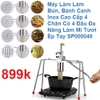 Máy Ép Tay Làm Làm Bún, Bánh Canh, Làm Mì Inox Cao Cấp 4 Chân _4 Đầu Đa Năng SP000049