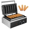 Máy Nướng Bánh 6 Xúc Xích Caro Công Nghiệp Hot Dog Waffle Maker Machine 1500W Electric 220V PVN2831