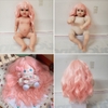 Phụ Kiện Tóc Tơ Giả Bằng Lụa Chịu Nhiệt Tóc Cho Búp Bê Tái sinh 55 cm = 22 inch Doll, Búp Bê 20 cm ixdoll